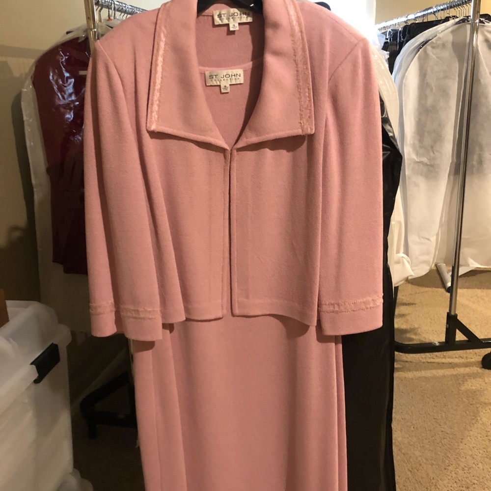St. John Pink 2 Piece Dress and Shawl